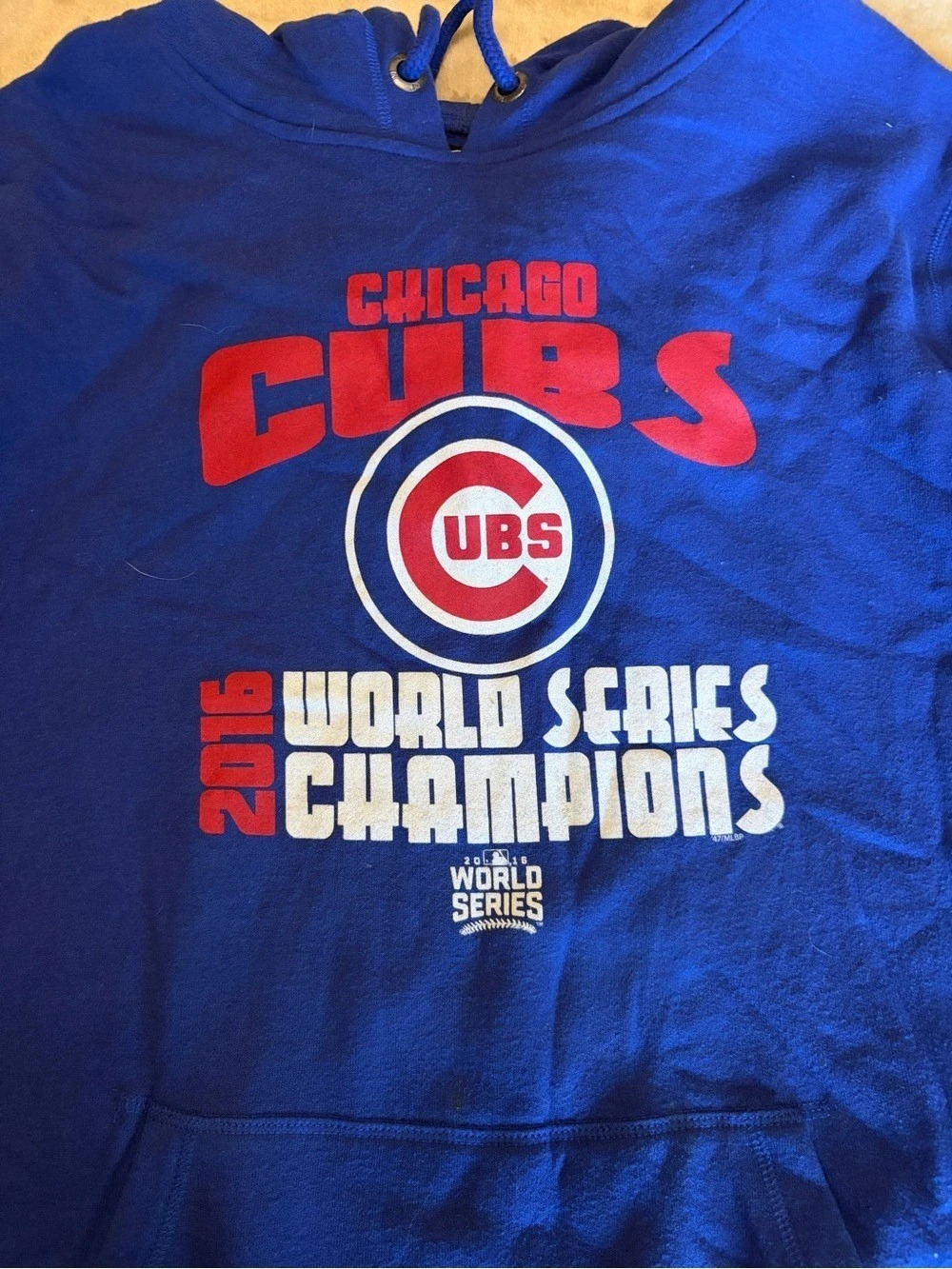 47 2016 Chicago Cubs World Series Champions hoodie Graphic Hoodie in Blue Size 2